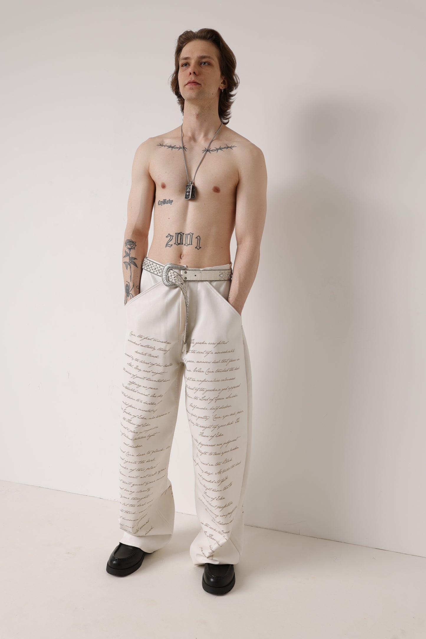 Cain Leather Baggy Pants
