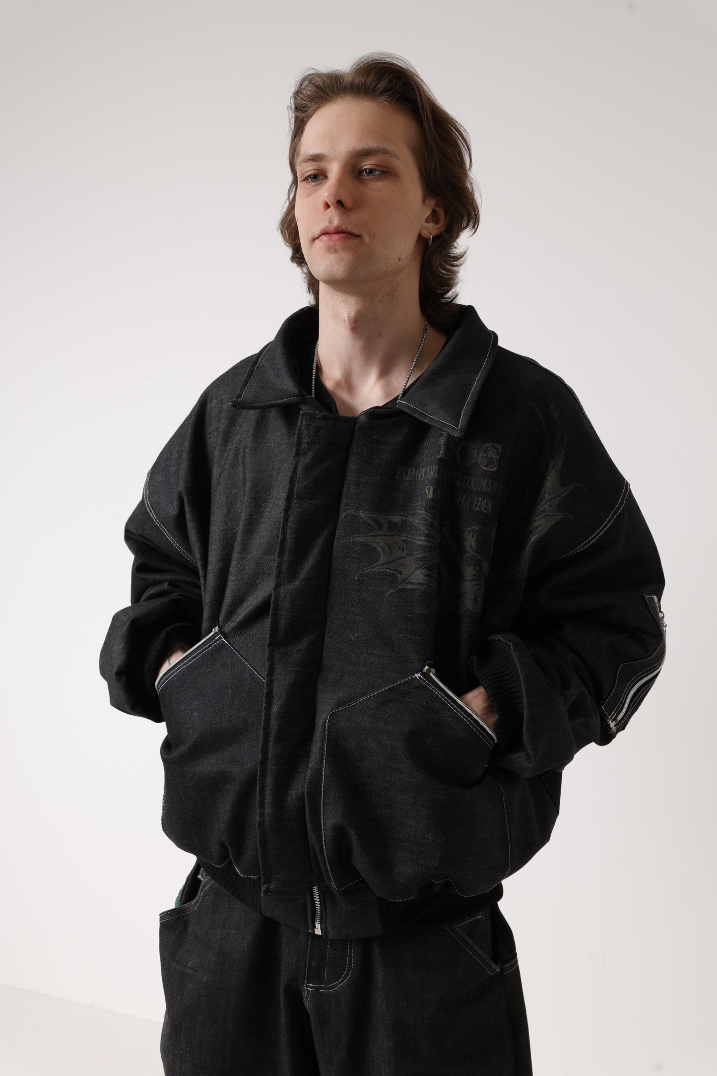 Icarus Jeans-Bomber-Jacke