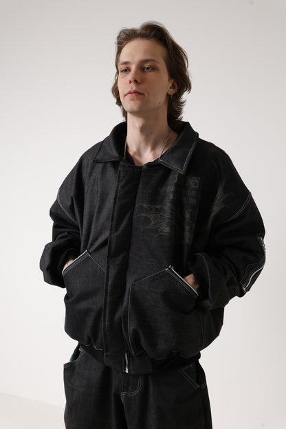 Icarus Jeans-Bomber-Jacke