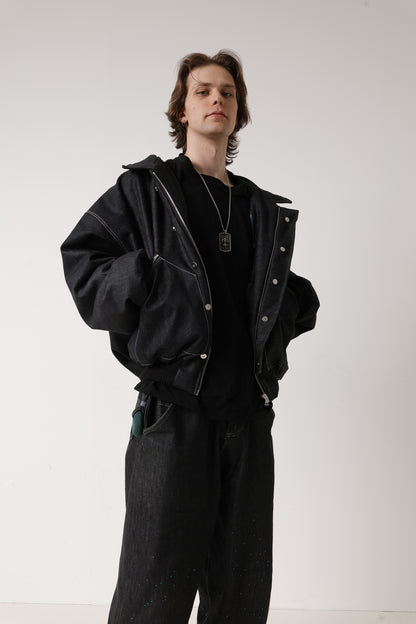 Icarus Jeans-Bomber-Jacke