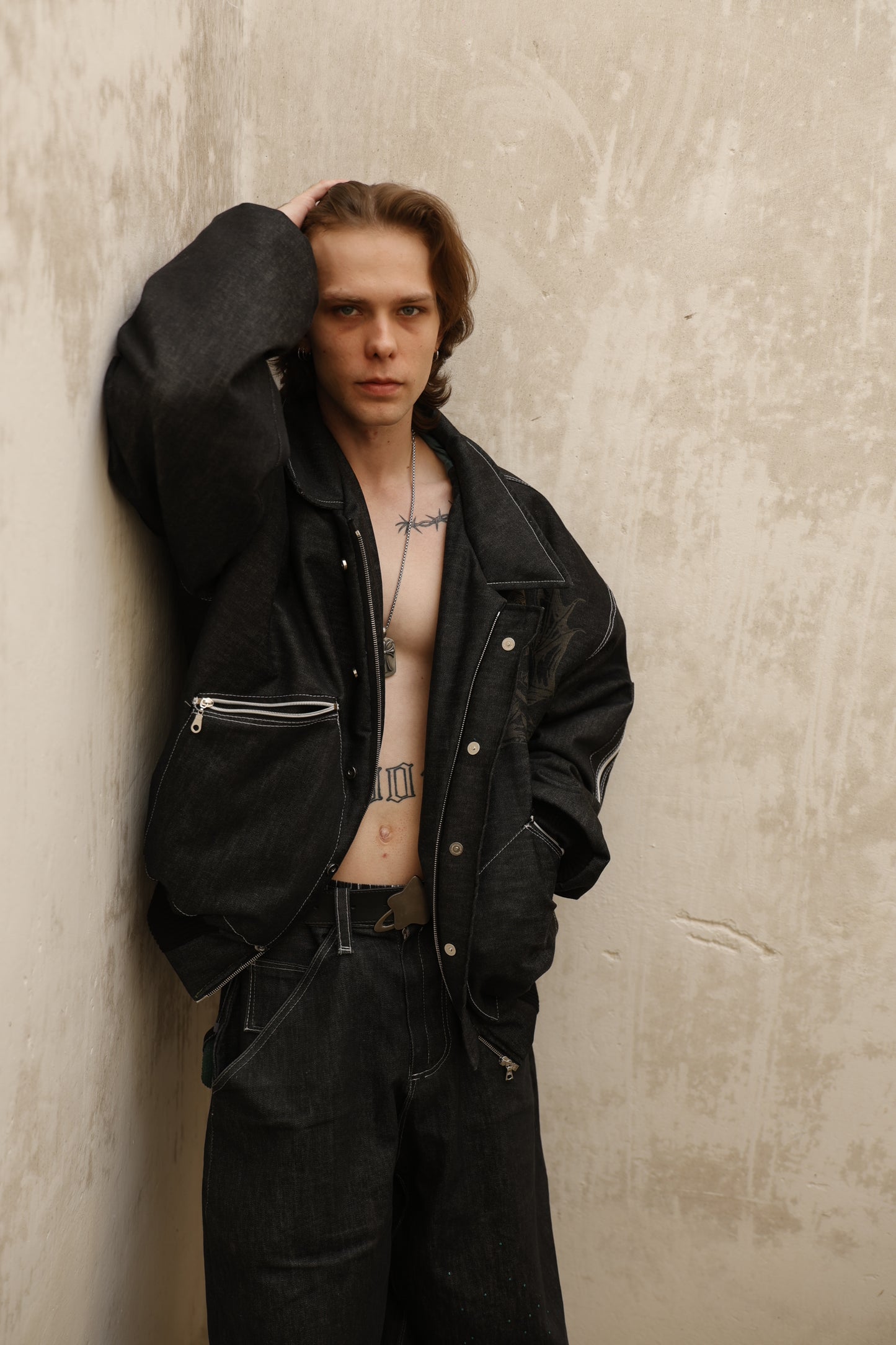 Icarus Jeans-Bomber-Jacke